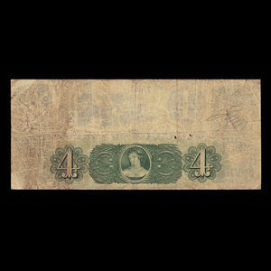 Canada, Banque du Peuple (People's Bank), 4 dollars : 2 mai 1870