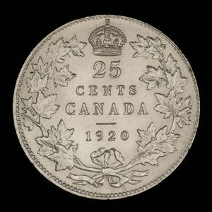 Canada, Georges V, 25 cents : 1920