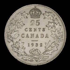 Canada, Georges V, 25 cents : 1932