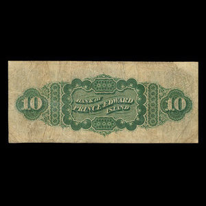 Canada, Bank of Prince Edward Island, 10 dollars : 1 janvier 1872