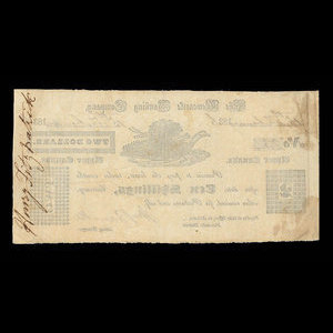 Canada, Newcastle Banking Company, 2 dollars : 15 février 1836