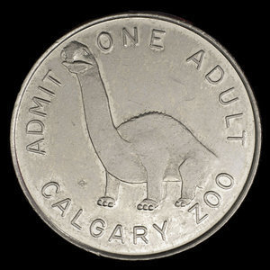 Canada, Calgary Zoo, 1 admission, adulte : 1968