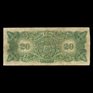 Canada, Banque d'Hochelaga, 20 dollars : 1 janvier 1914