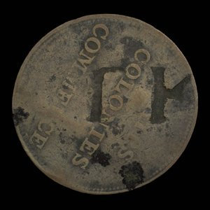 Canada, inconnu, 1/2 penny : 1830