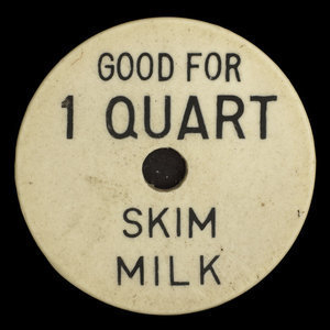 Canada, Union Milk Co. Ltd., 1 pinte de lait écrémé :