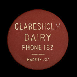 Canada, Claresholm Dairy, 1 pinte de lait : 1969