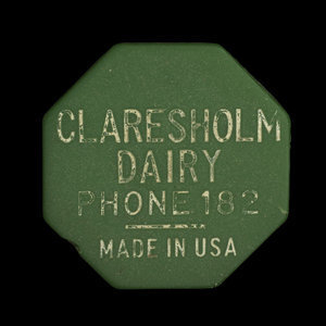 Canada, Claresholm Dairy, 1 chopine de lait : 1969