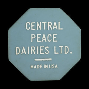 Canada, Central Peace Dairies Ltd., 1 pinte de lait 2% : 1 mai 1975