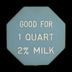 Canada, Central Peace Dairies Ltd., 1 pinte de lait 2% : 1 mai 1975