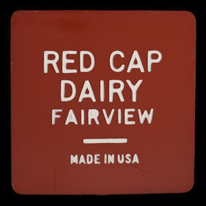 Canada, Red Cap Dairy, 1 pinte de lait : 1980