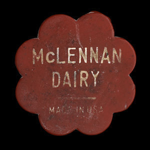 Canada, McLennan Dairy, 1 chopine de lait :