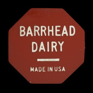 Canada, Barrhead Dairy, 1 pinte de lait standard :