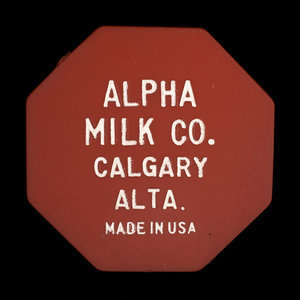 Canada, Alpha Milk Co., 1 sac de 2 pintes de lait 2% :