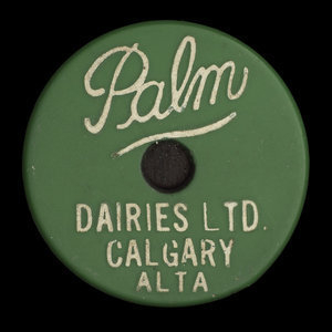 Canada, Palm Dairies Ltd., 1 pinte de lait standard : 1982