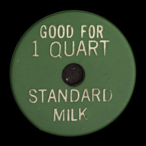 Canada, Palm Dairies Ltd., 1 pinte de lait standard : 1982