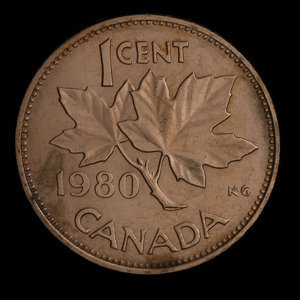 Canada, Élisabeth II, 1 cent : 1980