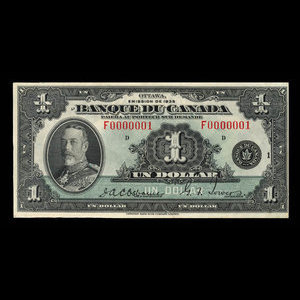 Canada, Banque du Canada, 1 dollar : 1935