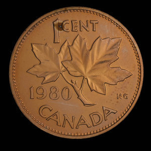 Canada, Élisabeth II, 1 cent : 24 avril 1980