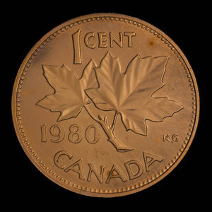 Canada, Élisabeth II, 1 cent : 24 avril 1980