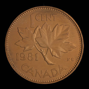 Canada, Élisabeth II, 1 cent : 1981