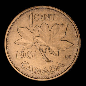 Canada, Élisabeth II, 1 cent : 1981