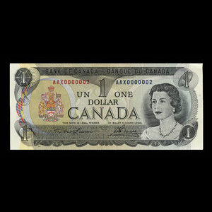 Canada, Banque du Canada, 1 dollar : 1973