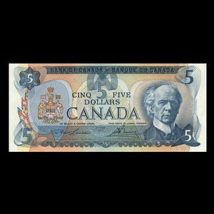 Canada, Banque du Canada, 5 dollars : 1979