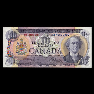 Canada, Banque du Canada, 10 dollars : 1971