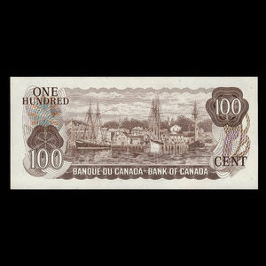 Canada, Banque du Canada, 100 dollars : 1975