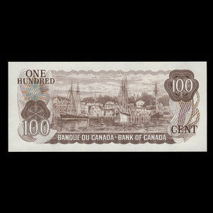 Canada, Banque du Canada, 100 dollars : 1975