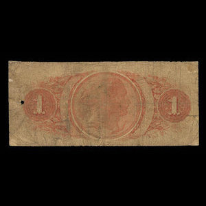 Canada, Bank of Toronto (The), 1 dollar : 3 juillet 1856