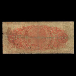 Canada, Bank of Toronto (The), 20 dollars : 1 juillet 1887