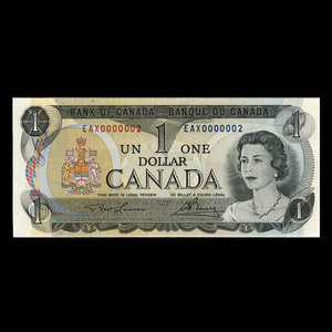 Canada, Banque du Canada, 1 dollar : 1973