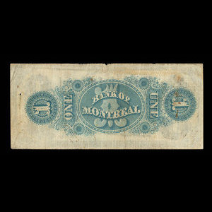 Canada, Banque de Montréal, 1 dollar : 2 février 1857