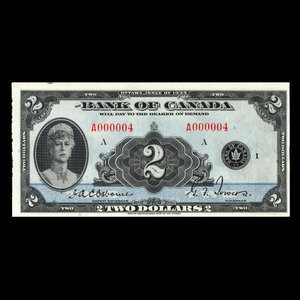 Canada, Banque du Canada, 2 dollars : 1935