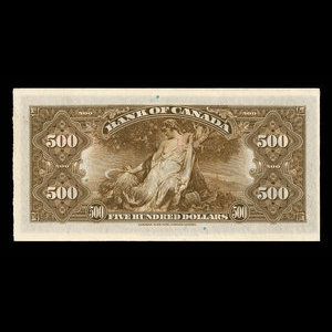 Canada, Banque du Canada, 500 dollars : 1935