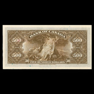 Canada, Banque du Canada, 500 dollars : 1935