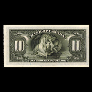 Canada, Banque du Canada, 1,000 dollars : 1935