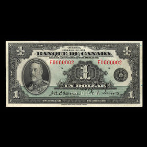 Canada, Banque du Canada, 1 dollar : 1935