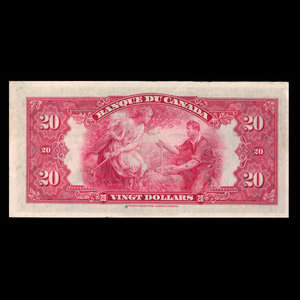 Canada, Banque du Canada, 20 dollars : 1935