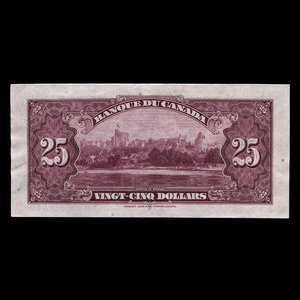 Canada, Banque du Canada, 25 dollars : 6 mai 1935