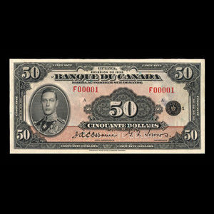 Canada, Banque du Canada, 50 dollars : 1935