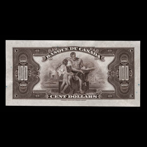 Canada, Banque du Canada, 100 dollars : 1935