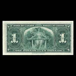 Canada, Banque du Canada, 1 dollar : 2 janvier 1937