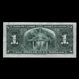 Canada, Banque du Canada, 1 dollar : 2 janvier 1937