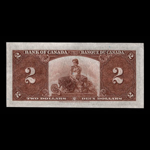 Canada, Banque du Canada, 2 dollars : 2 janvier 1937