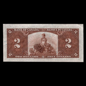 Canada, Banque du Canada, 2 dollars : 2 janvier 1937