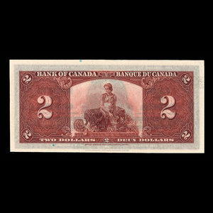 Canada, Banque du Canada, 2 dollars : 2 janvier 1937