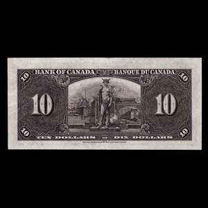 Canada, Banque du Canada, 10 dollars : 2 janvier 1937