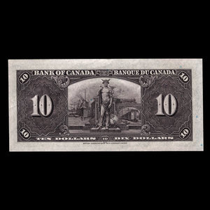 Canada, Banque du Canada, 10 dollars : 2 janvier 1937